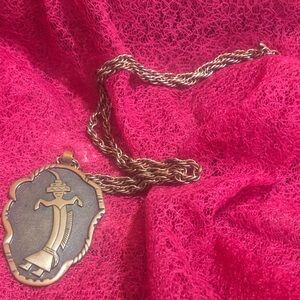 Vintage Copper Kachina Dancer Pendant Necklace